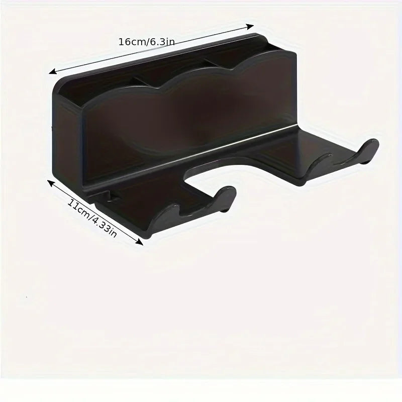 Wall-Mounted Hair Dryer Rack with Easy Installation
