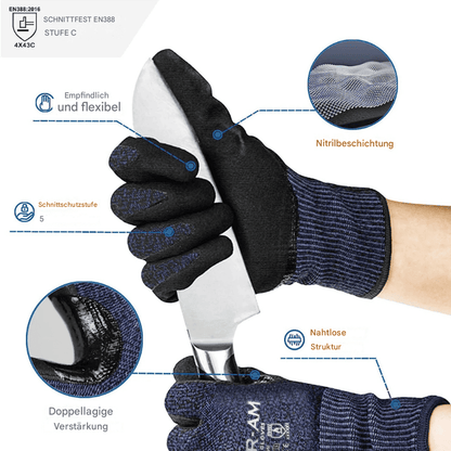 Cut-Resistant Gloves Level 5 – Non-Slip & Breathable