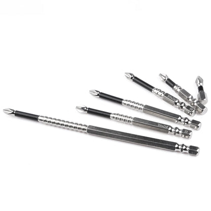 Magnetic Phillips Bits with Anti-Slip Grip – 5-Piece Set, Tungsten Steel