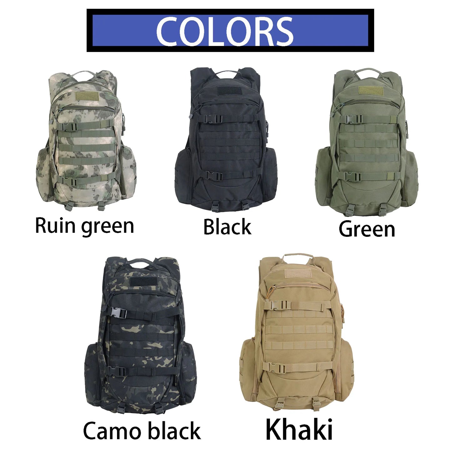 45L Waterproof Tactical Outdoor Backpack – Fishing, Hunting & Hiking Gear Bag