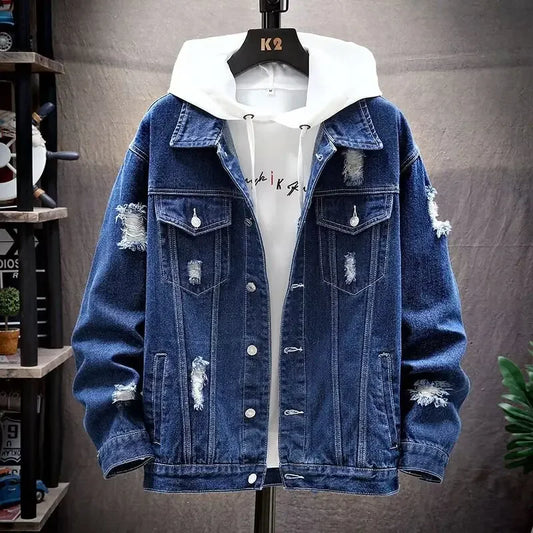 Trendy Men’s Denim Jacket – Lightweight Outerwear
