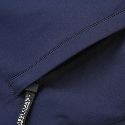 Men’s Autumn/Winter Thickened Lapel Overcoat – Windproof Long-Sleeve Coat