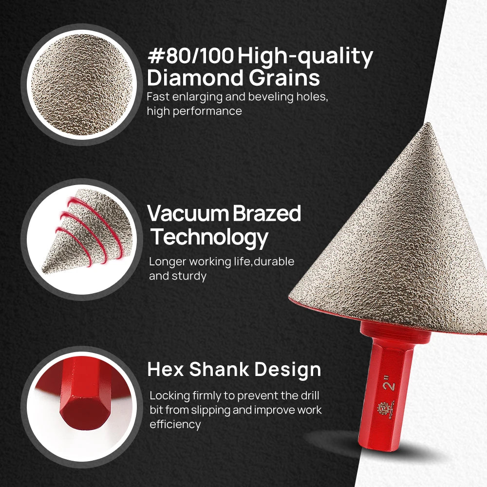 FOCSTOL Diamond Hole Saw Set – 9-Piece for Tile, Granite & Marble