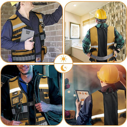 MELOTOUGH Tool Vest – Adjustable Safety Vest with Phone Holder
