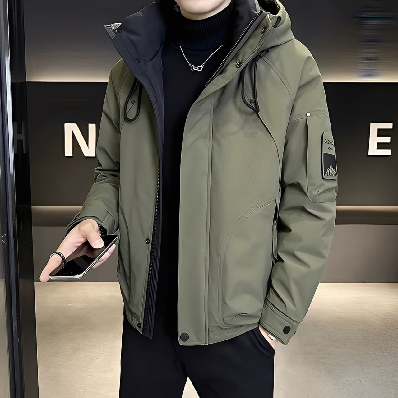 Men’s Hooded Puffer Jacket – Extra Warm Winter Style