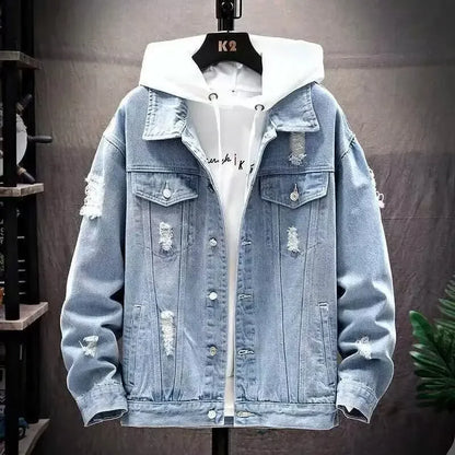 Trendy Men’s Denim Jacket – Lightweight Outerwear