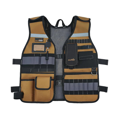 MELOTOUGH Tool Vest – Adjustable Safety Vest with Phone Holder