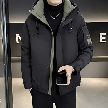 Men’s Hooded Puffer Jacket – Extra Warm Winter Style