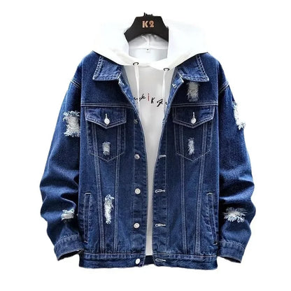 Trendy Men’s Denim Jacket – Lightweight Outerwear