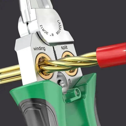 8-in-1 Electrician's Pliers with Voltage Tester