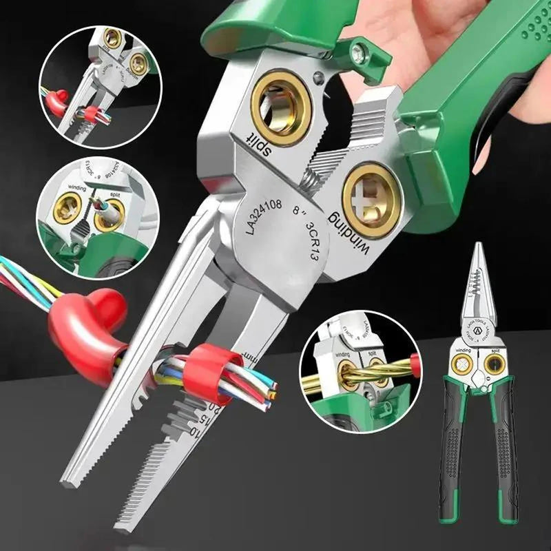 8-in-1 Electrician's Pliers with Voltage Tester