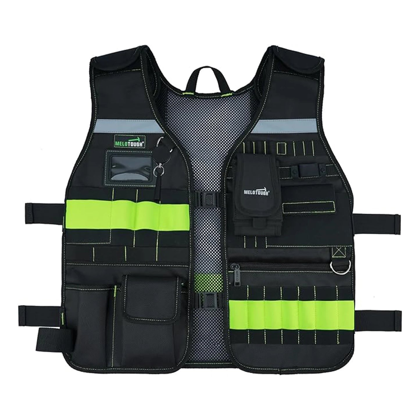 MELOTOUGH Tool Vest – Adjustable Safety Vest with Phone Holder
